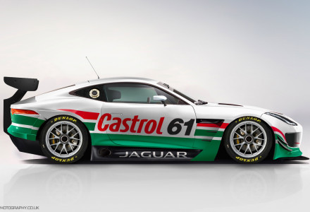 Jaguar F-type GT3/GTE Render Ftype gt3 side view Castrol - James Gibson Photography