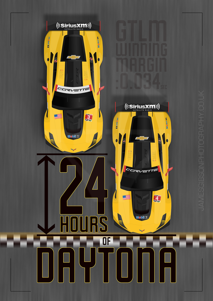 Corvette Daytona 24 poster