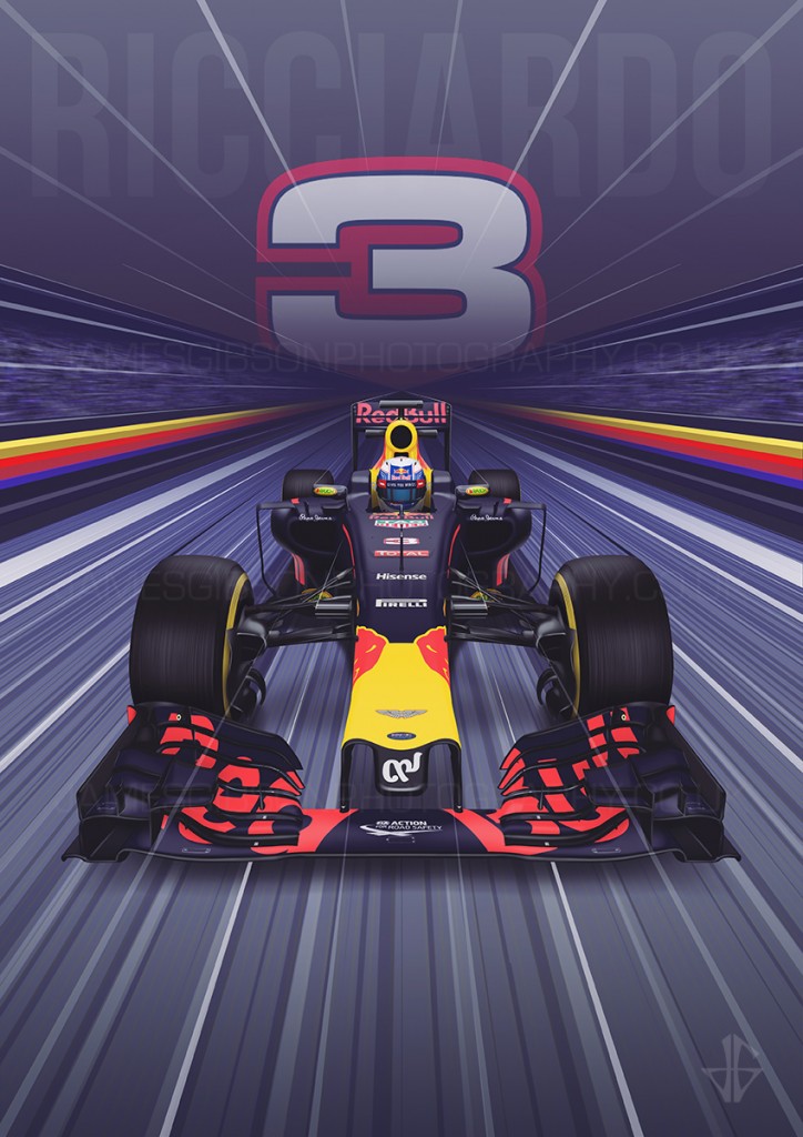 Daniel Ricciardo F1 Driver Poster - James Gibson Photography